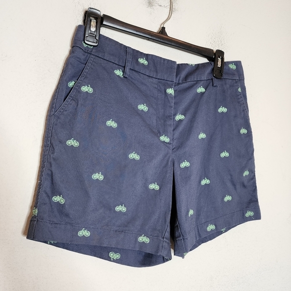 Cambridge Dry Goods embroidered bicycle shorts. Blue/green. Women's size 2 - Picture 8 of 15